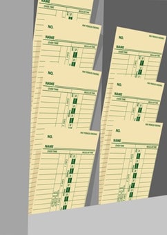 Timecards weekly wages time cards rack