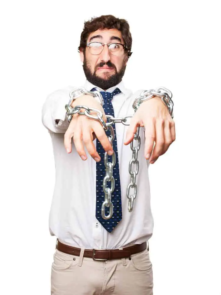 businessman with a chain