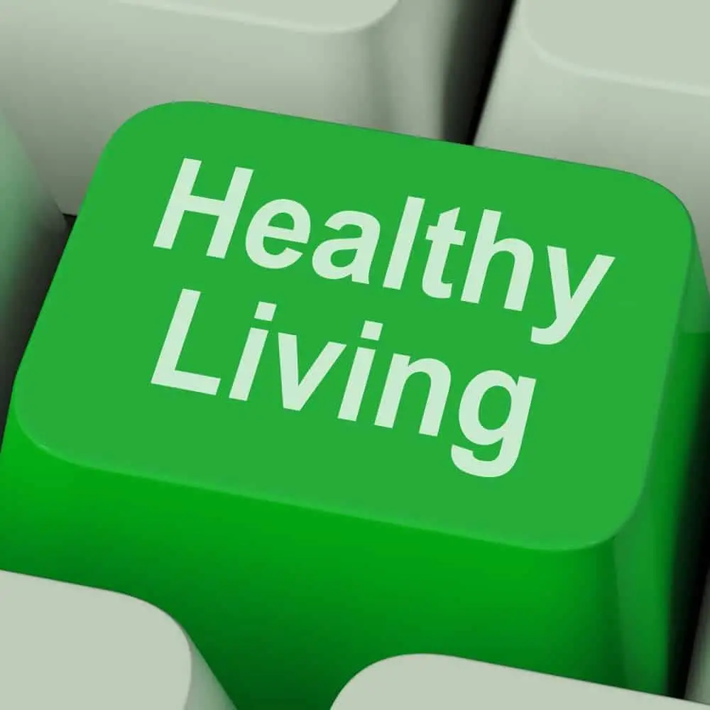 Healthy Living Key Shows Health Diet And Fitness