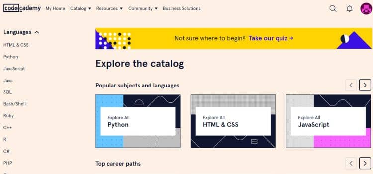 Codecademy, one of the best code-learning websites